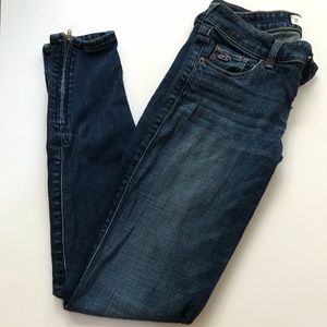 Hollister Stretch Skinny Jeans, ankle zippers